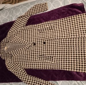 Max Studio Houndstooth long Coat